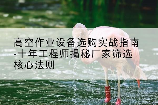 临澧剪叉式升降机厂家-高空作业设备选购实战指南-十年工程师揭秘厂家筛选核心法则