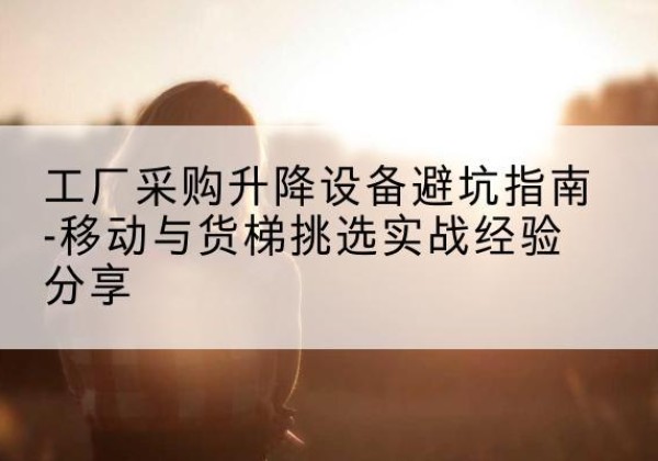 临澧移动式升降机怎么选-工厂采购升降设备避坑指南-移动与货梯挑选实战经验分享
